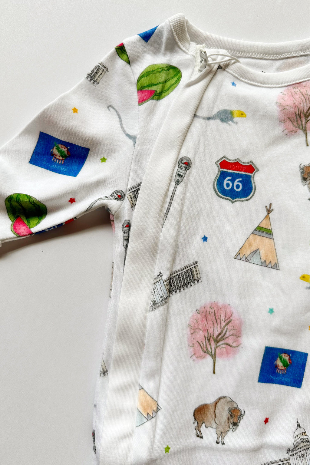 oklahoma organic cotton pajama set