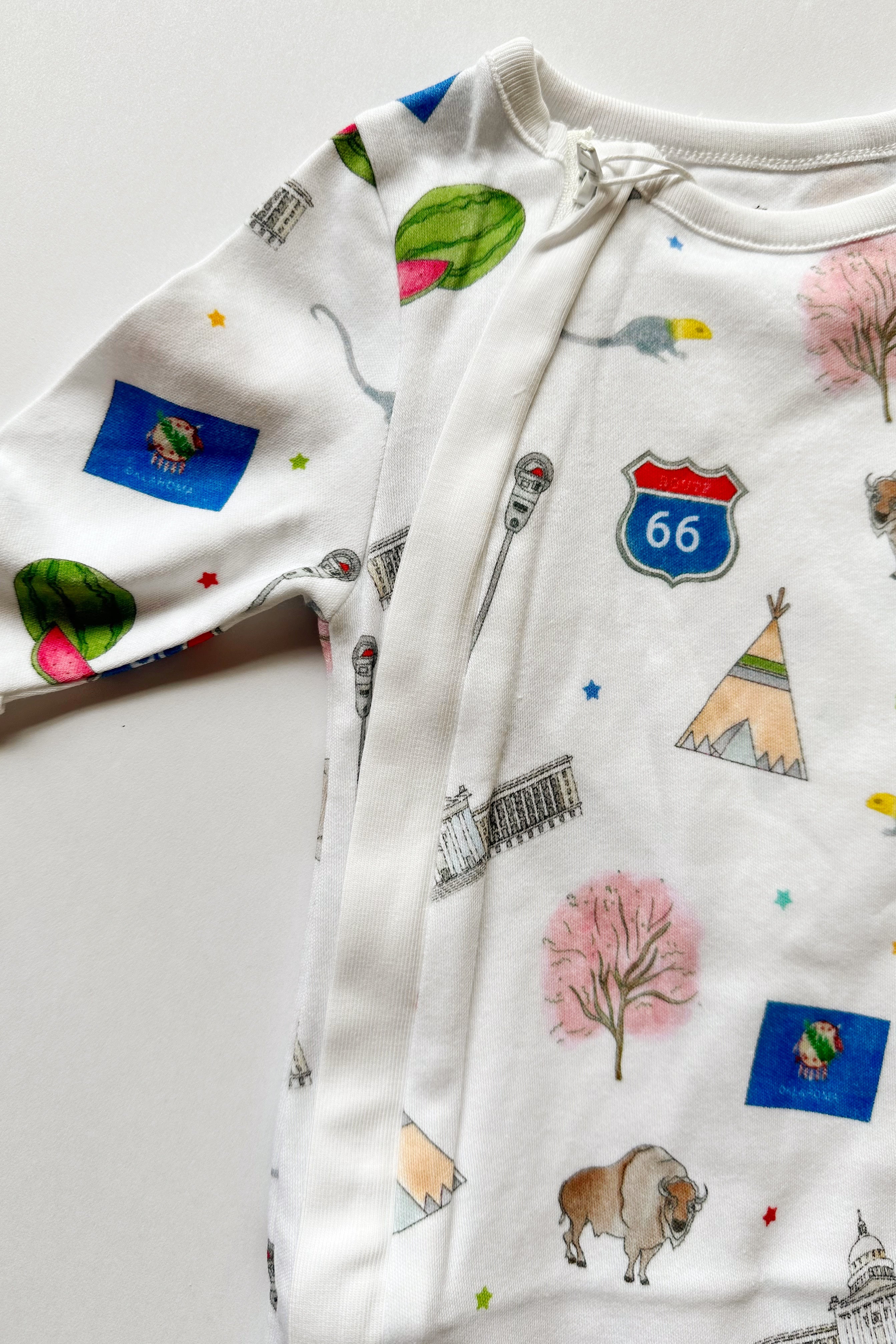 oklahoma organic cotton pajama set